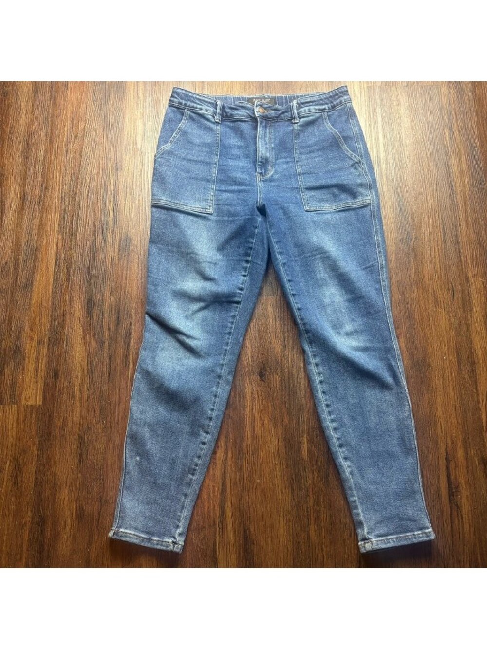 Judy Blue Jogger Jeans JB88779 MD Patch Pocket Medium Wash Size 13/31